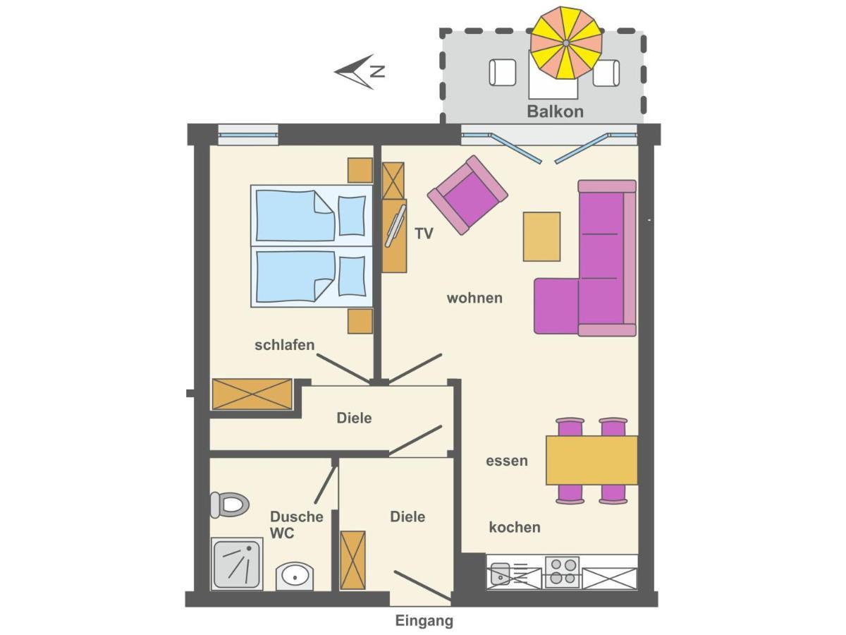 Residenz Am Strand Wohnung 2-28 Цингст Экстерьер фото